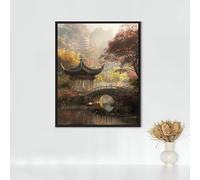Pavilion Diamond Painting, 5d Diamond Painting Kits for Adults Architecture, Full Drill Crystal Art Kits for Adults Beginners Cross Stitch Embroidery Crafts Pictures for Gifts 24x32in PJY5 B-5
