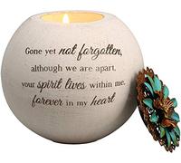 Pavilion Gift Company 19093 Forever in My Heart Terra Cotta Candle Holder, 4-Inch, White