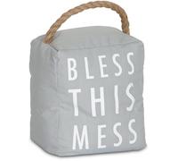 Pavilion Gift Company 72194 Bless This Mess Door Stopper, 5 x 6