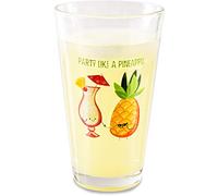 Pavilion Gift Company 74868 Party Like A Pineapple-Pina Colada-16 oz 16 oz Pint Glass Tumbler, Yellow