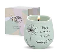 Pavilion Gift Company 8 oz-100% Soy Wax Candle Scent: Serenity, Ceramic, Green, 8 oz-3.5 Inch Tall