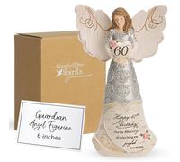 Pavilion Gift Company 82415 Elements Angels - Happy 60th Birthday May The Blessings of Today Bring You Joyful Tomorrows, Beige