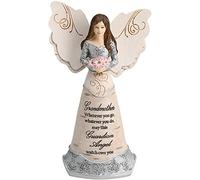 Pavilion Gift Company Elements - Grandmother Guardian Angel Figurine 6 Inch, Solid, Pink
