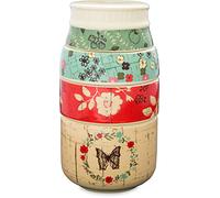 Pavilion Gift Company Live Simply Floral Mason Jar Measuring Cups, Multicolor