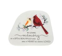Pavilion Gift Company Standing Memorial Stone, Polyresin, Off- White, Red, Yellow, Orange, Pink, Green, 5.5"