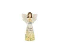 Pavilion Gift Company - Treasured Friend - 5" Angel Figurine Floral Spring Home Decor Bestie BFF Best Friend Present