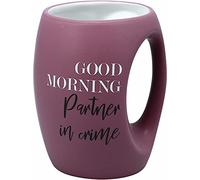 Pavilion - Good Morning Partner In Crime - 16 Oz Stoneware Huggable Coffee Cup Mug