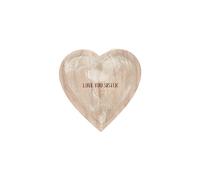 Pavilion - Love You Sister - Heart-Shaped Paulownia Wood Keepsake Trinket Dish Home Decor Bathroom Bedroom Jewelry Ring Earring Bracelet Necklace Decorative Key Bowl Sibling's Day Gift Sister Present