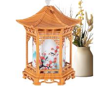 Pavilion Night Light Humidifier - USB Double Spray Cool Mist, Portable Quiet | Oriental Garden Style Garden Humidifier for Car Office, Humidity Device 'Noisy Air to the