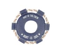 Pavilion - Part of The Crew Boat Dog - 10.75" Puppy Dog Lifesaver Buoy Toy with Rope Handle K-9 Furry Companion Boat Lake Beach Gift