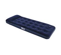 Airbed Quick Inflation Outdoor Camping Air Mattress with Built-In Foot Pump, Blue, Single