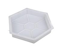 Paving Mould Diy Path Maker Plastic Brick Mold Paving Pavement Walkway Molds Path Maker Middle Of Hole Shape Garden Path Concrete Paving Moulds(E 12x12cm)