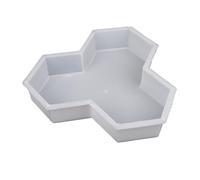 Paving Mould Diy Path Maker Plastic Brick Mold Paving Pavement Walkway Molds Path Maker Middle Of Hole Shape Garden Path Concrete Paving Moulds(F 24x24cm)
