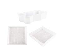 Paving Mould Garden Pavement Mold DIY Manually Propylene Paving Cement Concrete Mould Paving Moulds(Square)