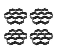 Paving Mould,Paving Slabs Moulds Reusable Garden Pavement Mold Garden Walk Pavement Paving Concrete Mould DIY Manually Paving Cement Brick Path Maker Road Mold(4pcs 30X30CM)