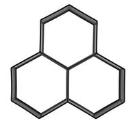 Paving Pavement Concrete Mould Stepping Stone Mold Garden Lawn Path Paver Walkway Maker DIY Plastic Reusable Geometric Design for Outdoor Landscaping Black 36x36x4cm