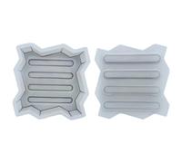 Paving Slabs Moulds,Paving Mould Plastic Road Path Paving Brick Mould Reusable DIY Concrete Garden Mold Outdoor Decor(Double S)