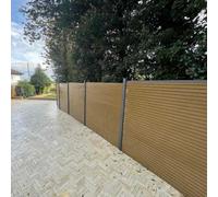 Paving Stones Direct Olive Composite Fencing 10 Bays + End Post