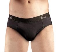 PAVIS Men’s Low-Waist Hernia Briefs - Strong Compression Support for Inguinal, Lower Abdominal & Scrotal Hernias - 2 Free Removable Pads Included | Breathable, Hypoallergenic Microfibre |XXL Black
