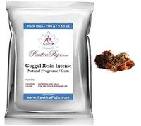 Pavitra Puja Refined Guggul Gum | Commiphora Wightii Resin Incense for Pooja | Pooja Samagri for Ganpati & Diwali Rituals