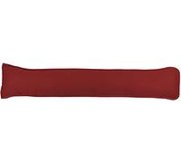 Pavla-Outlet Plain Dyed Fabric Draught Excluder Hollowfibre Filled Draught Stopper Cushion Bottom of Door/Window Draft Guard/Energy Saver Draft Insulator - 90x18cm (Wine, Pack of 1)
