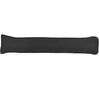 Pavla-Outlet Plain Dyed Fabric Draught Excluder Hollowfibre Filled Draught Stopper Cushion Bottom of Door/Window Draft Guard/Energy Saver Draft Insulator - 90x18cm (Black, Pack of 4)