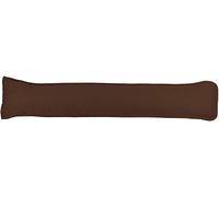 Pavla-Outlet Plain Dyed Fabric Draught Excluder Hollowfibre Filled Draught Stopper Cushion Bottom of Door/Window Draft Guard/Energy Saver Draft Insulator - 90x18cm (Chocolate, Pack of 1)