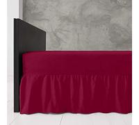 Pavla-Outlet Poly Cotton Easy Care Plain Dyed Non Iron King Size Valance Fitted Sheet in 20 Colours (Red)