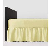 Pavla-Outlet Poly Cotton Easy Care Plain Dyed Non Iron King Size Valance Fitted Sheet in 20 Colours (Cream)