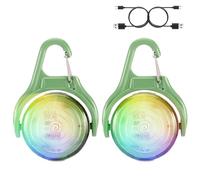 Pavlleen Pack of 2 LED Flashing Light School Bag, Rechargeable Safety Light with 4 Modes, Dog Light, Reflector Light for Children School Bag, Dog Light Pendant, for Night Hiking, Running, Backpack