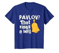 Pavlov That Rings a Bell Funny Psychology Joke T-Shirt, Youth, Royal Blue, 4T