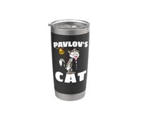 Pavlovs Cat Pavlov Dog Bell Experiment Comic Fun Stainless Steel Insulated Tumbler