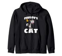 Pavlovs Cat Pavlov Dog Bell Experiment Comic Fun Zip Hoodie