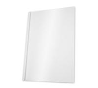 Pavo - A4 1.5 mm Thermal Binding Cover - Clear/White (Pack of 100), Capacity up to 1-10 Sheets