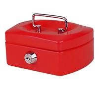 Pavo Cash Box Key lock 125 x 94 x 60 mm Red