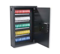 Pavo High Security Advanced Steel Key Cabinet 50 Key Capacity Dark Grey DFLHPA531