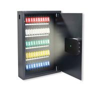 Pavo High Security Smart Steel Key Cabinet 50 Key Capacity Dark Grey DF70401