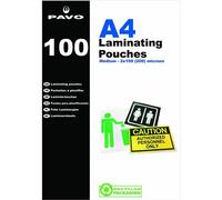 Pavo Laminating Pouch 2x100 Micron A4 Gloss (Pack 100) 8005376