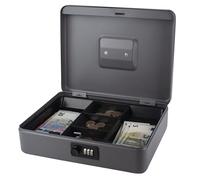 Pavo Metal Cash Box 12 Inch with Combination lock- Dark Grey