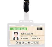 Pavo Name Badge Crocodile Clip 8.6 x 5.4 cm PVC (Polyvinyl Chloride) Pack of 50