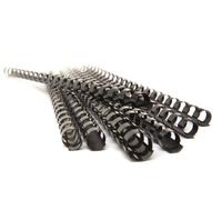 Pavo - Premium A4 Plastic Binding Combs - Assorted Sizes - Black (Pack of 25)