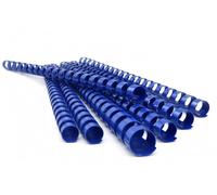 Pavo - Premium Plastic Binding Combs 6 mm A4 Blue - Pack of 100, 21 Ring Spine, Binds up to 20 Sheets - 8001699