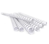 Pavo -Premium Plastic Binding Combs 8 mm A4 White, Pack of 100, 21 Ring Spine, Binds up to 40 Sheets - 8001613