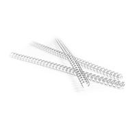 Pavo - Premium Wire Binding Spines A4, 6.4 mm, 34 Loops, 3:1 Pitch, Capacity 1-35 Sheets, Silver, Pack of 100-8001736