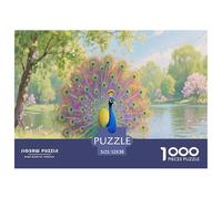 Pavo Real 1000 Pieces Portable Jigsaw Puzzle Age 3+ Cool Collage Effect, Fun Details, Educational, Challenging 52x38cm/1000pcs