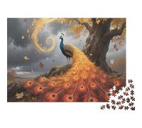Pavo Real Jigsaw 1000 Pieces Challenge Toys for Adults And Kids The King of The Birds Impossible Jigsaw Puzzles Educational Games Home Decoration 1000pcs (75x50cm)