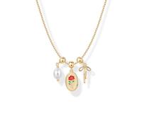 PAVOI 14K Gold Plated Dainty Necklace with Charms Set - Hypoallergenic Adjustable Chain Gold Charm Necklace for Women - Small Motif & Mantra 2 and 3-Pack Removable Pendants - Cute Jewelry Gifts, 18