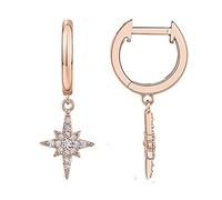 PAVOI 14K Gold Plated S925 Sterling Silver Post Lightweight Drop/Dangle Huggie Earrings for Women | Star, Lock, Butterfly, Moon, Lightning | Dainty Earrings