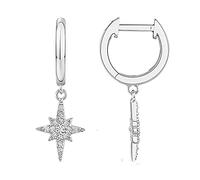 PAVOI 14K Gold Plated S925 Sterling Silver Post Lightweight Drop/Dangle Huggie Earrings for Women | Star, Lock, Butterfly, Moon, Lightning | Dainty Earrings