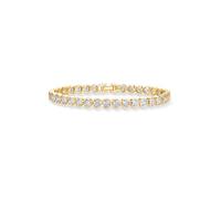 PAVOI 14K Gold Plated Tennis Bracelets for Women - Bezel Set Cubic Zirconia Bracelet - Simulated Diamonds Round, Trillion, Trinity, Radiant, Pear, Valentines Day Heart Cut Stones Wedding Jewelry Gifts